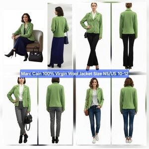 Marc Cain 100% virgin wool jacket Size N5/US 10-12